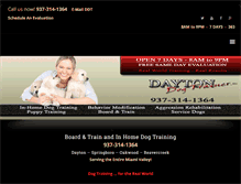 Tablet Screenshot of daytondogtrainer.com